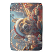 ベルギーのマリノイスドッグローラーコースタークリスマス バスマット (正面縦)