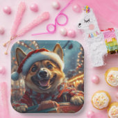 ベルギーのマリノイスドッグローラーコースタークリスマス ペーパープレート (パーティー)