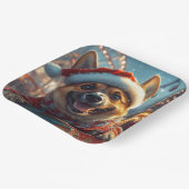 ベルギーのマリノイスドッグローラーコースタークリスマス ペーパープレート (傾斜あり)