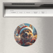 ベルギーのマリノイスドッグローラーコースタークリスマス マグネット (インサイチュ (食洗機))