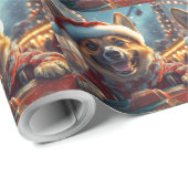 ベルギーのマリノイスドッグローラーコースタークリスマス ラッピングペーパー (ロールコーナー)