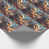 ベルギーのマリノイスドッグローラーコースタークリスマス ラッピングペーパー (角)