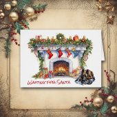 ベルギーのマリノイス犬がサンタを待つ