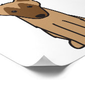 ベルギーのマリノイス犬の漫画 ポスター (角)