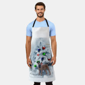 ベルギーのマリノイス・クリスマス エプロン (着用した状態)