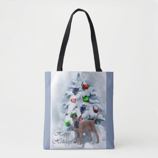 ベルギーのマリノイス・クリスマス トートバッグ (正面)