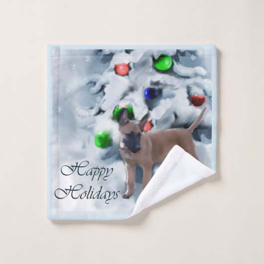 ベルギーのマリノイス・クリスマス バスタオルセット (ウォッシュタオル)