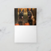 ベルギーのマリノイ子犬 オータムデライト パンプキン カード (内部)