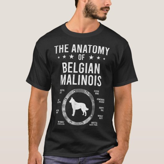 ベルギーのマリノイ犬好きTシャツの構造 Tシャツ (正面)