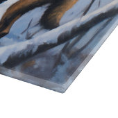 ベルギーのマリノワが雪のクリスマスを祝う カッティングボード (角)