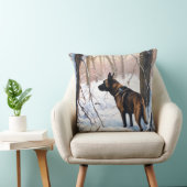 ベルギーのマリノワが雪のクリスマスを祝う クッション (椅子)