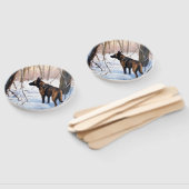 ベルギーのマリノワが雪のクリスマスを祝う ハンドファン (組立なし)