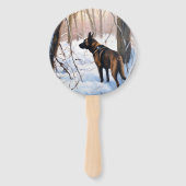 ベルギーのマリノワが雪のクリスマスを祝う ハンドファン (正面)