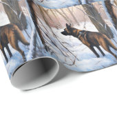 ベルギーのマリノワが雪のクリスマスを祝う ラッピングペーパー (ロールコーナー)