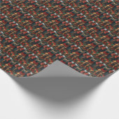 ベルギーのマリノワとクリスマスプレゼント暖炉 ラッピングペーパー (角)