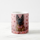 ベルギーのマリノワとバラ – バレンタインデー コーヒーマグカップ (中央)