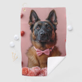 ベルギーのマリノワとバラ – バレンタインデー ゴルフタオル (インサイチュ)