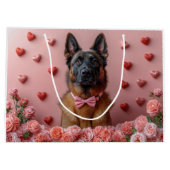 ベルギーのマリノワとバラ – バレンタインデー ラージペーパーバッグ (裏面)