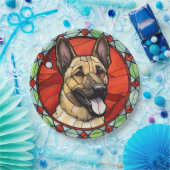 ベルギーのマリノワのステンドグラスのクリスマス ペーパープレート (パーティー)