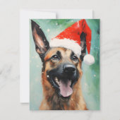 ベルギーのマリノワスクリスマスブラシ絵画のアートワーク シーズンカード (正面)