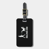 ベルギーのマリノワパパのおもしろい恐竜ギフトへフスバン ラゲッジタグ (正面縦)