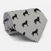ベルギーのマリノワ犬がシルエットのパターンを選ぶ ネクタイ (ロール)