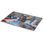 ベルギーのマルイノイのクリスマス祭り雪景色 カッティングボード (角)