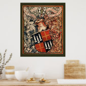 ベルギーのマルデジェム市(ヴィンテージCoA) ポスター (キッチン)