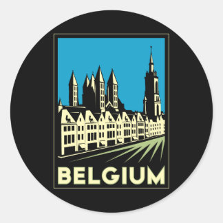 ベルギーのヨーロッパのアートデコ・レトロ旅行ヴィンテージ ラウンドシール