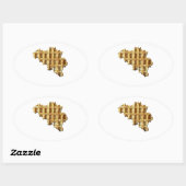 ベルギーのワフェルランド 楕円形シール (シート)