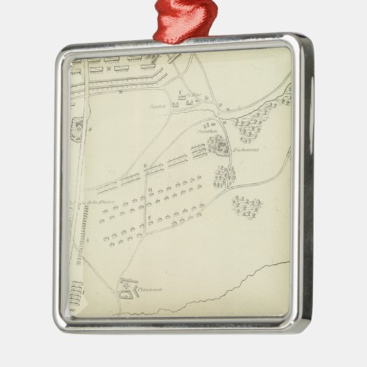 ベルギーのワーテルローの戦い メタルオーナメント (左)