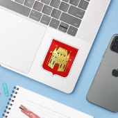 ベルギーのヴィルボルドの紋章 シール (ノートパソコンとiPhone)
