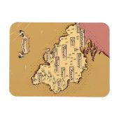 ベルギーのヴィンテージの旅行マップ マグネット (横)