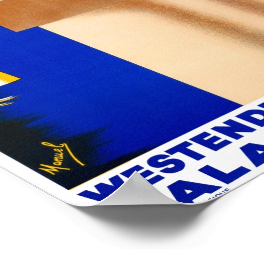 ベルギーのヴィンテージ旅行のポスター復元 ポスター (角)