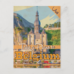 ベルギーのヴィンテージ旅行ポスター ポストカード