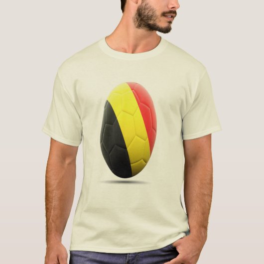 ベルギーの三色旗キックオフ(誰でも使えるデザイン) Tシャツ (正面)