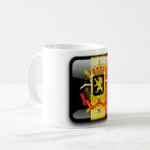 ベルギーの光沢のある旗 コーヒーマグカップ (正面左)