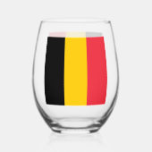 ベルギーの国旗のワイングラス ステムなしワイングラス (正面)
