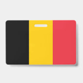 ベルギーの国旗の名札 バッジ (裏面)