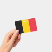 ベルギーの国旗の名札 バッジ (手持ち)