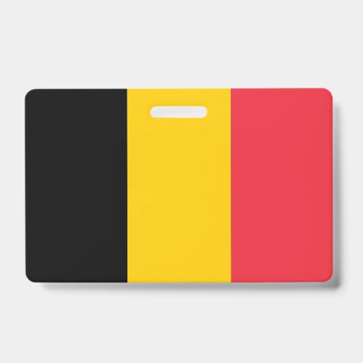 ベルギーの国旗の名札 バッジ (正面)