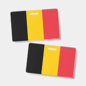 ベルギーの国旗の名札 バッジ (正面＆裏面)
