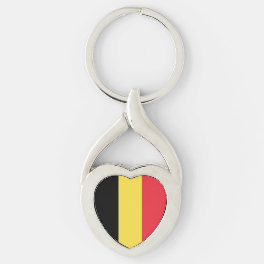 ベルギーの国旗キーチェーン 愛国心を表現しよう キーホルダー (正面)
