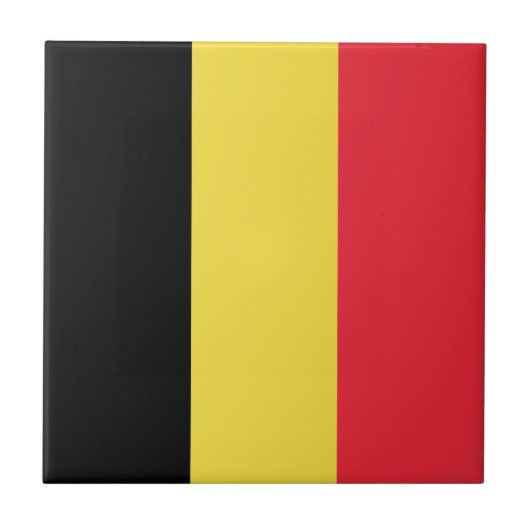 ベルギーの国旗パトリオティックデザイン タイル (正面)