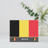 ベルギーの国旗 & ベルギー国 旅行 / ベルギー ポストカード (スタンド正面)