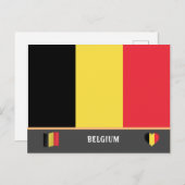 ベルギーの国旗 & ベルギー国 旅行 / ベルギー ポストカード (正面/裏面)