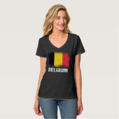 ベルギーの国旗 ベルギー Tシャツ (正面フル)