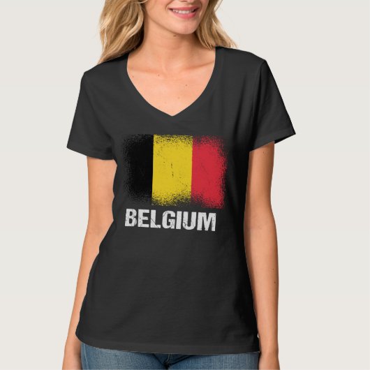 ベルギーの国旗 ベルギー Tシャツ (正面)
