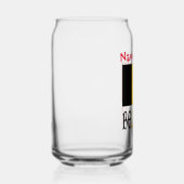 ベルギーの国旗 赤 カスタマイズ ガラス缶 (右)