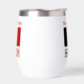 ベルギーの国旗 赤 カスタマイズ ワインカップ (左面)